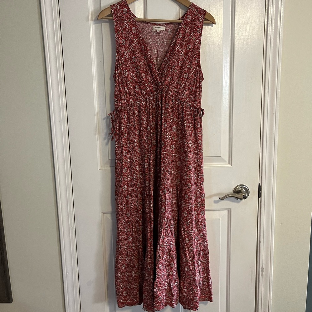 Max Studio Red Printed Maxi Dress